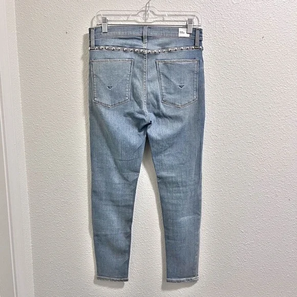 Hudson Jeans Barbra High Waist Cropped Metal Studded Accent Jeans Size 29 - Picture 4 of 9
